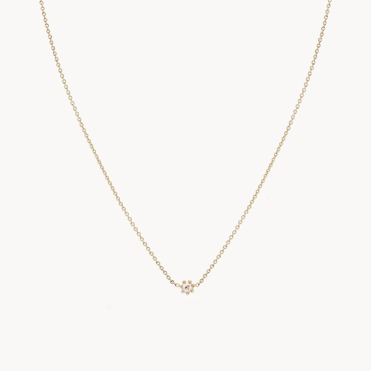 angel wing necklace for women-Dainty diamond nova necklace - 14k yellow gold