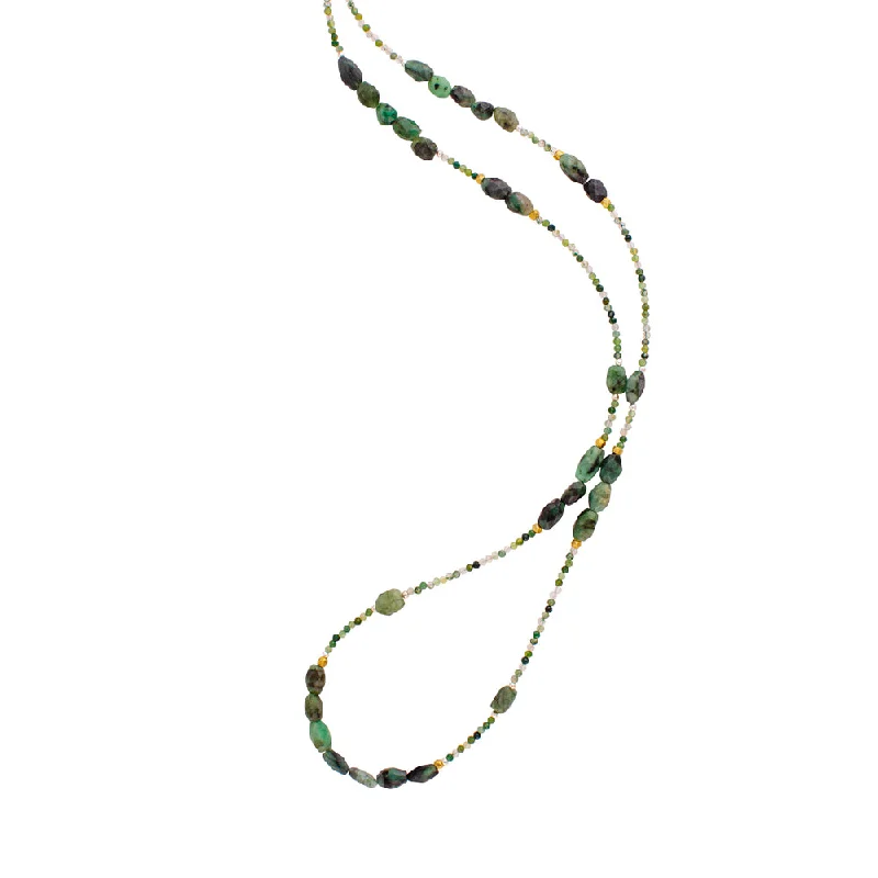 crystal necklace for women-Fields of Clover Stone Strand Necklace