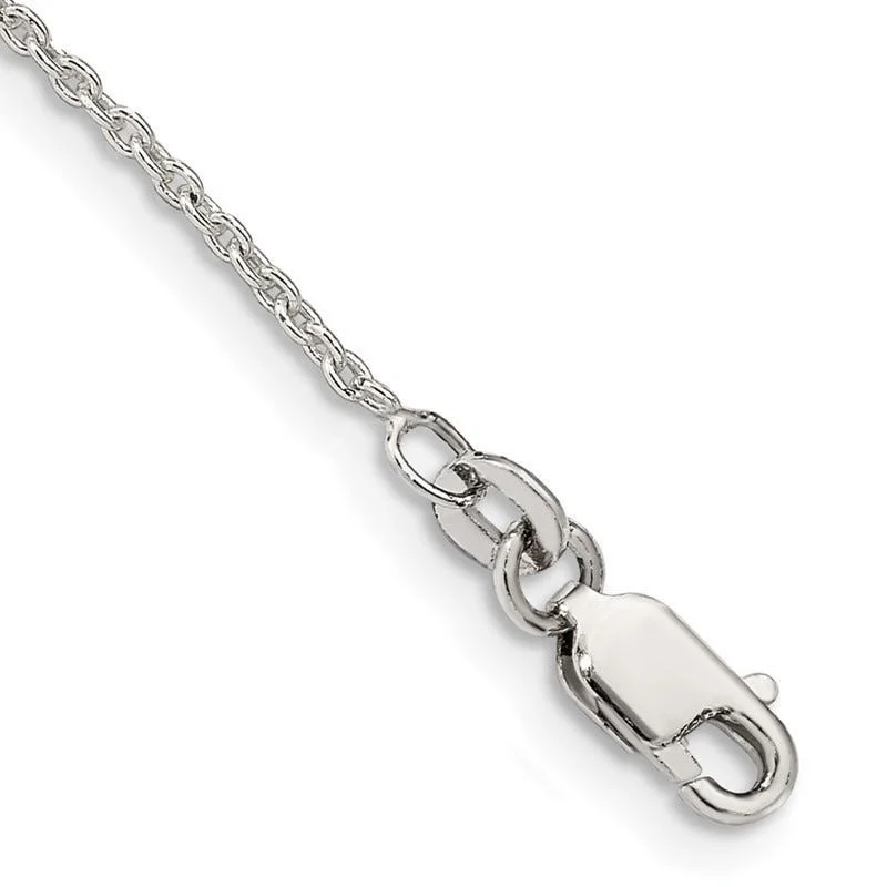 simple anklets for women-Sterling Silver 1.5mm Cable Chain Anklet