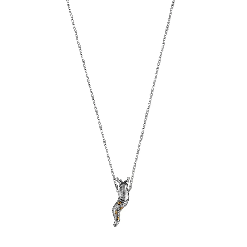 long necklace for women-Slug Life Necklace in Silver