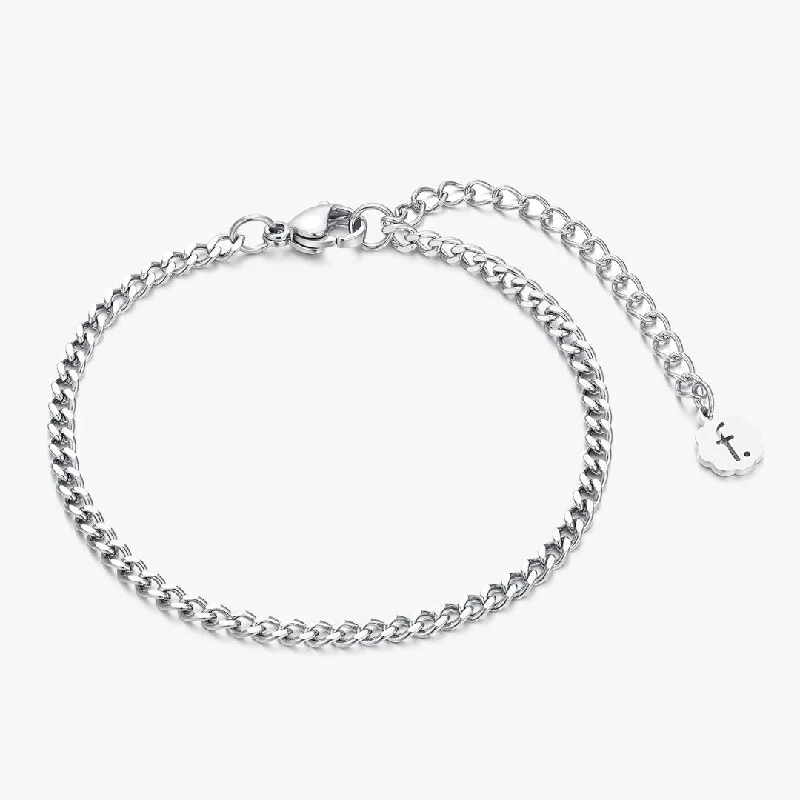 anklets with bells for women-Thin Sasha Silver Anklet