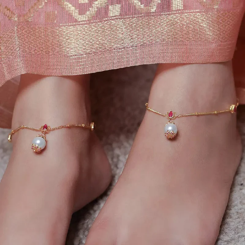 gemstone anklets for women-Silver 92.5 Sitayan Anklet