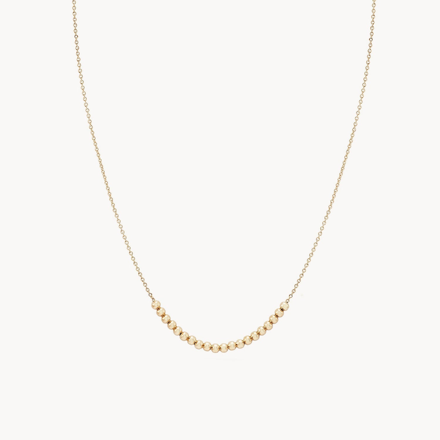 single strand necklace for women-Abacus necklace - 14k yellow gold