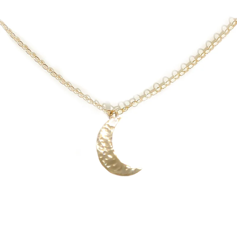 pendant necklace with crystals for women-Luna Moon Necklace