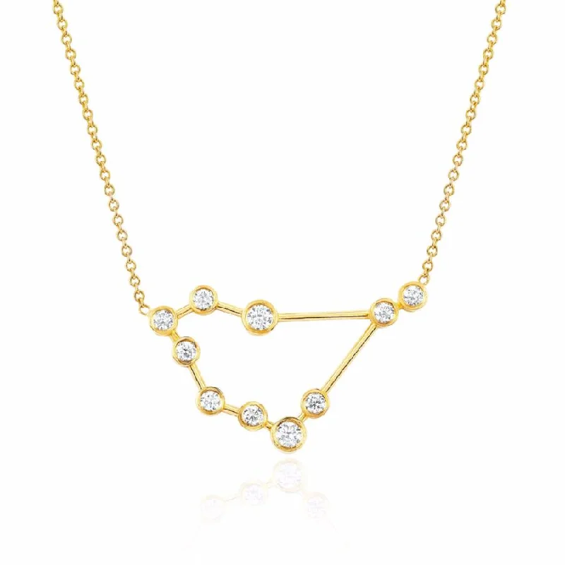 cubic zirconia necklace for women-Capricorn Constellation Necklace