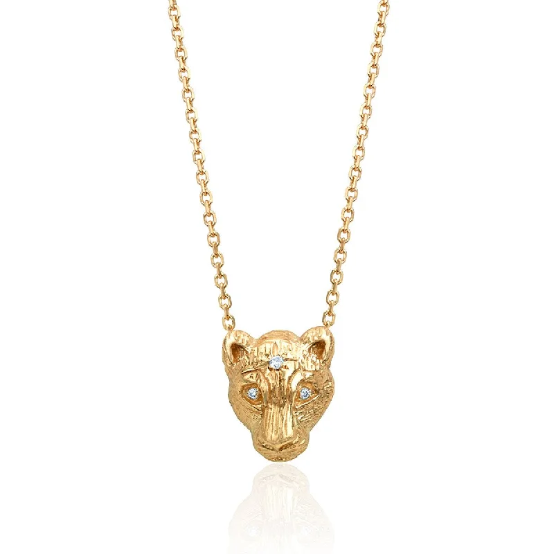 dainty necklace for women-Baby Lioness Pendant