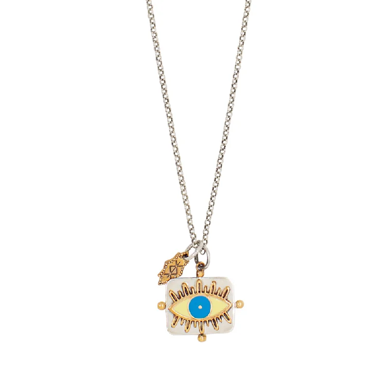 pearl necklace for women-Protection Charm Necklace - Evil Eye