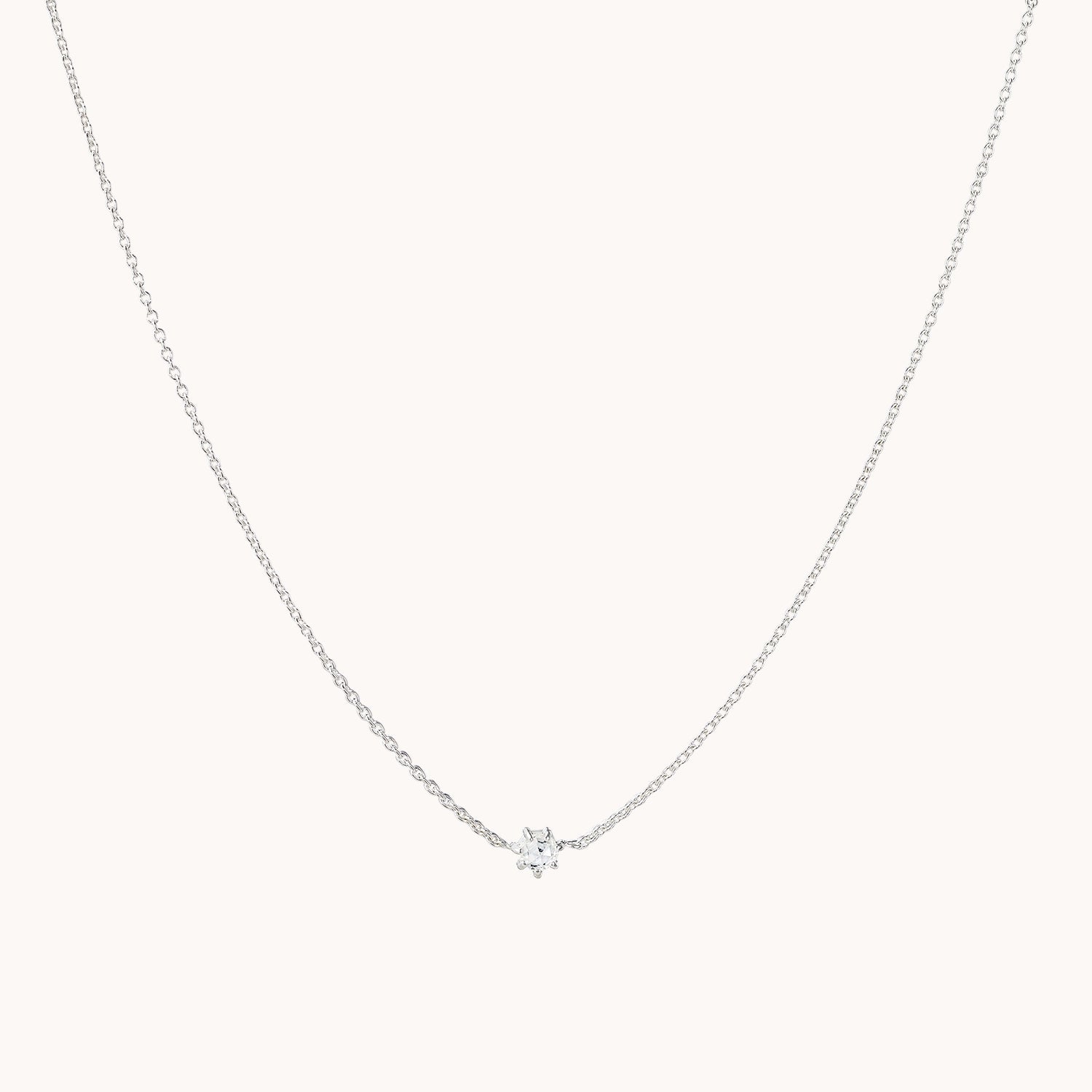 triple strand necklace for women-supernova white sapphire necklace silver- sterling silver