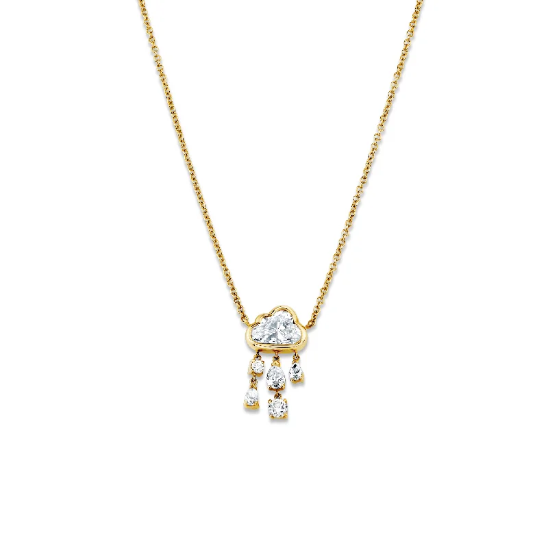 royal necklace for women-Diamond Rain Cloud Necklace