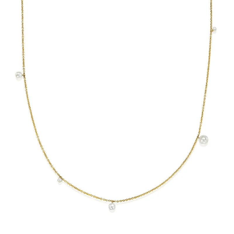 infinity chain necklace for women-Orbit Pearl Necklace