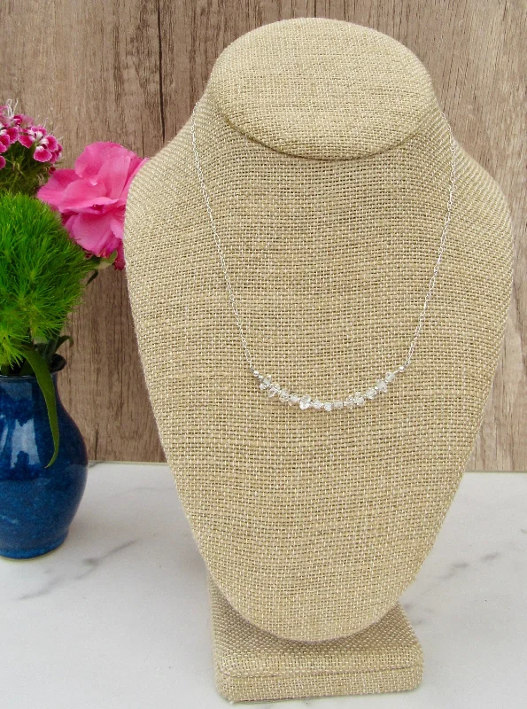 choker style necklace for women-Herkimer Diamond Choker Necklace