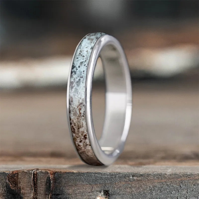 hollow ring for women-Custom Design - Ladies Single Inlay Ring ZX-t46nuLdfus7scsDAQNav3