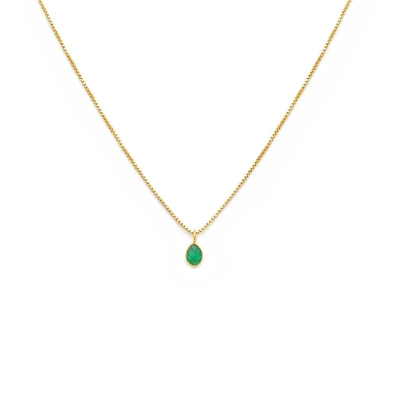 designer necklace for women-Sofia Slice Necklace | Emerald