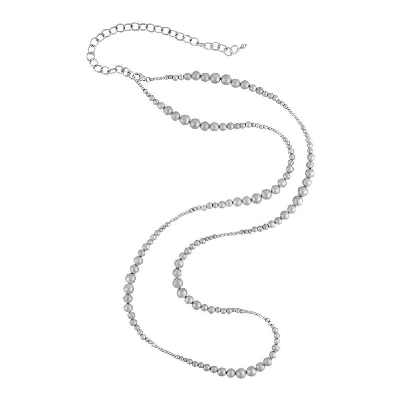 delicate necklace for women-Smoldering Silver Bonfire Strand Necklace