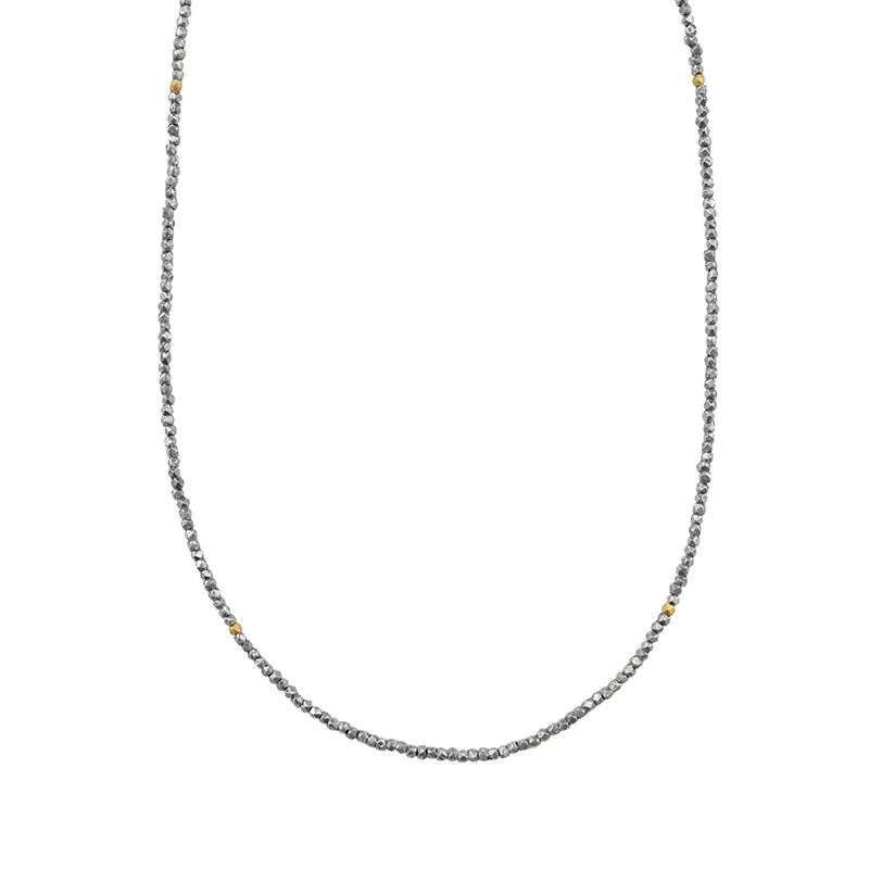 short necklace for women-Heirloom Sterling Strand Necklace in 20-22" L