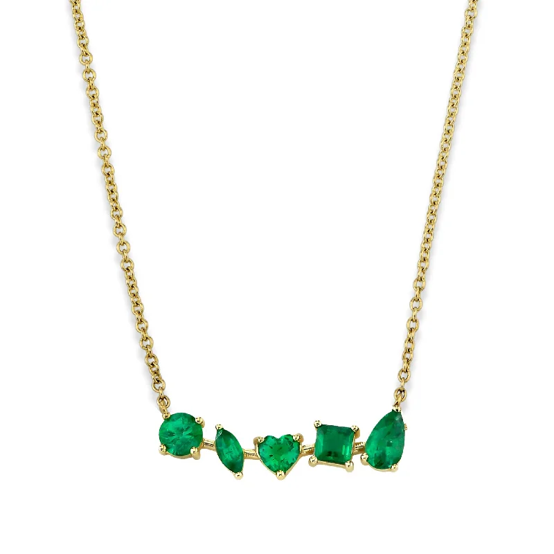 ruby necklace for women-Harmony Emerald Necklace | Ready to Ship