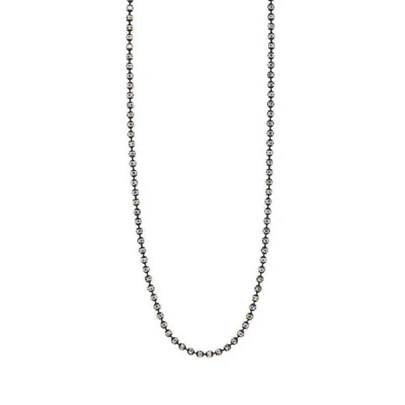 art deco necklace for women-Bubble Chain Necklace in Antiqued Sterling