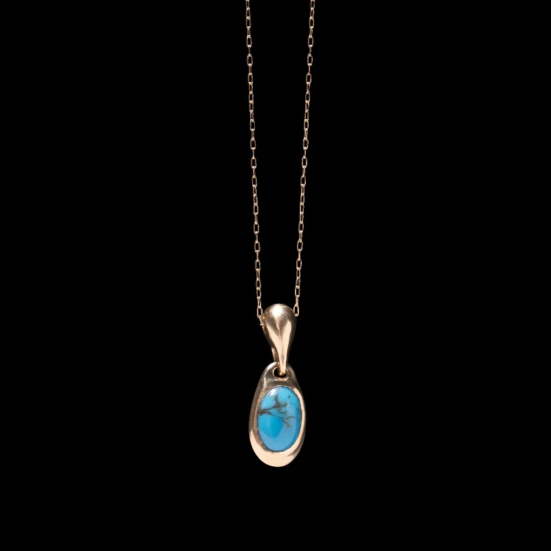 pearl necklace for women-Persian Turquoise Locket  Necklace